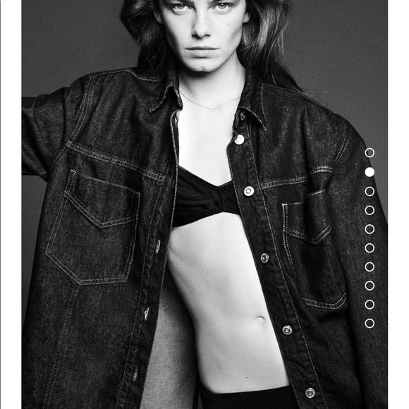 New Zara blue denim overshirt - Picture 3 of 10